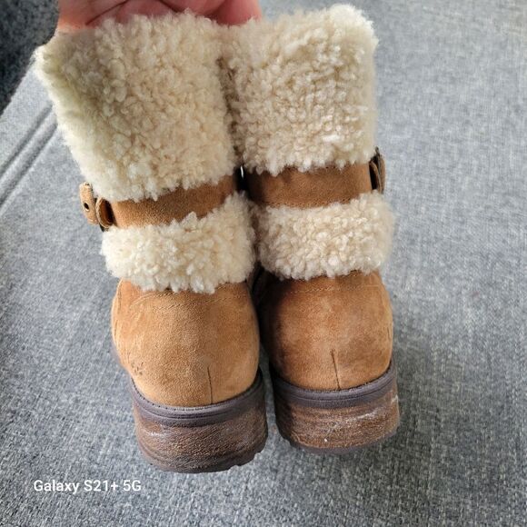 UGG sherpa lined womens winter boots size 9.5 - Picture 3 of 8
